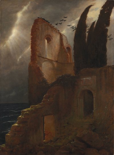 Ruïne aan zee door Arnold Böcklin